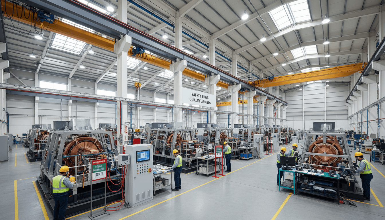 Southwest Electric Co. manufacturing floor with switchgear production equipment